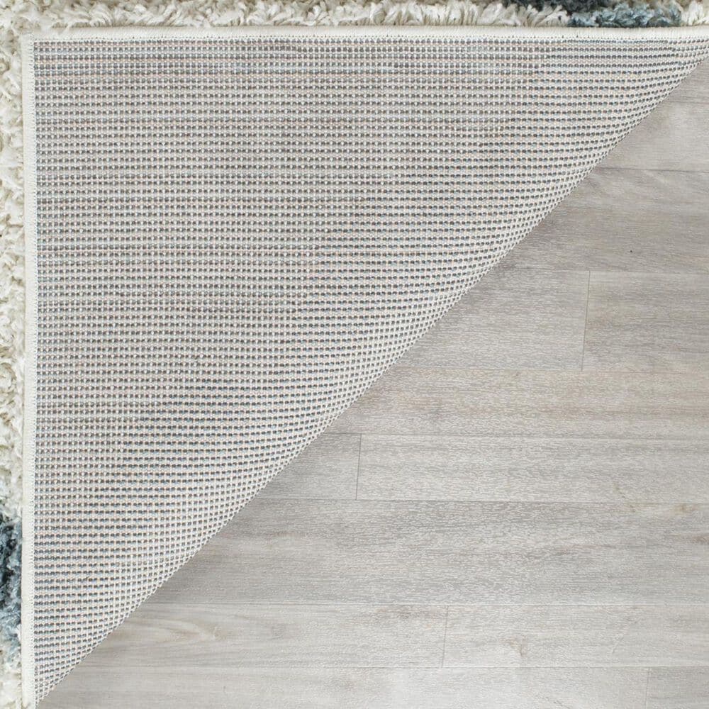 Safavieh Dallas Shag SGD257J-26 2&#39;3&quot; x 6&#39; Ivory/Light Blue Runner, , large