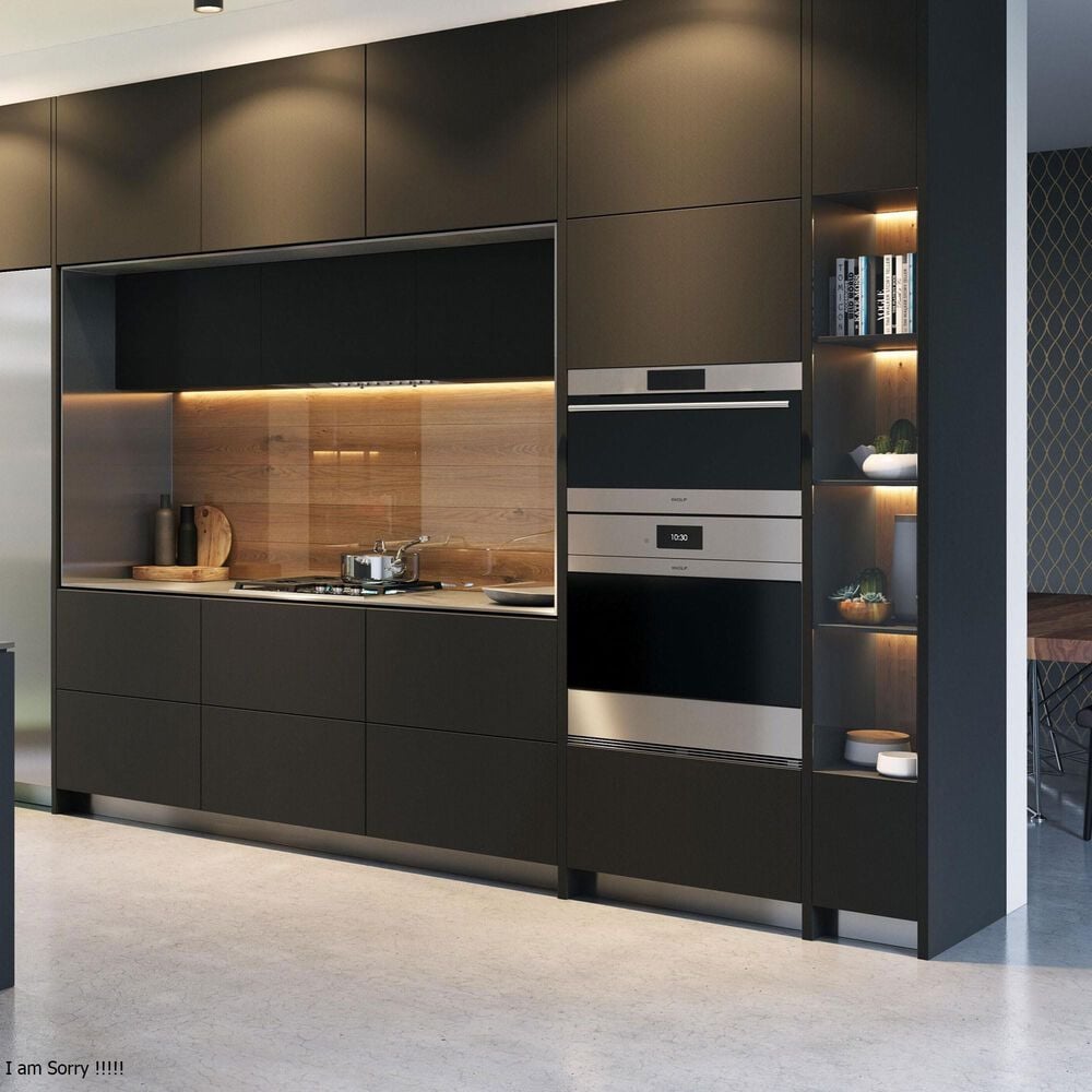 Wolf Appliances 1.6 Cu. Ft. E Series Transitional Drop-Down Door Microwave Oven in Stainless Steel, , large