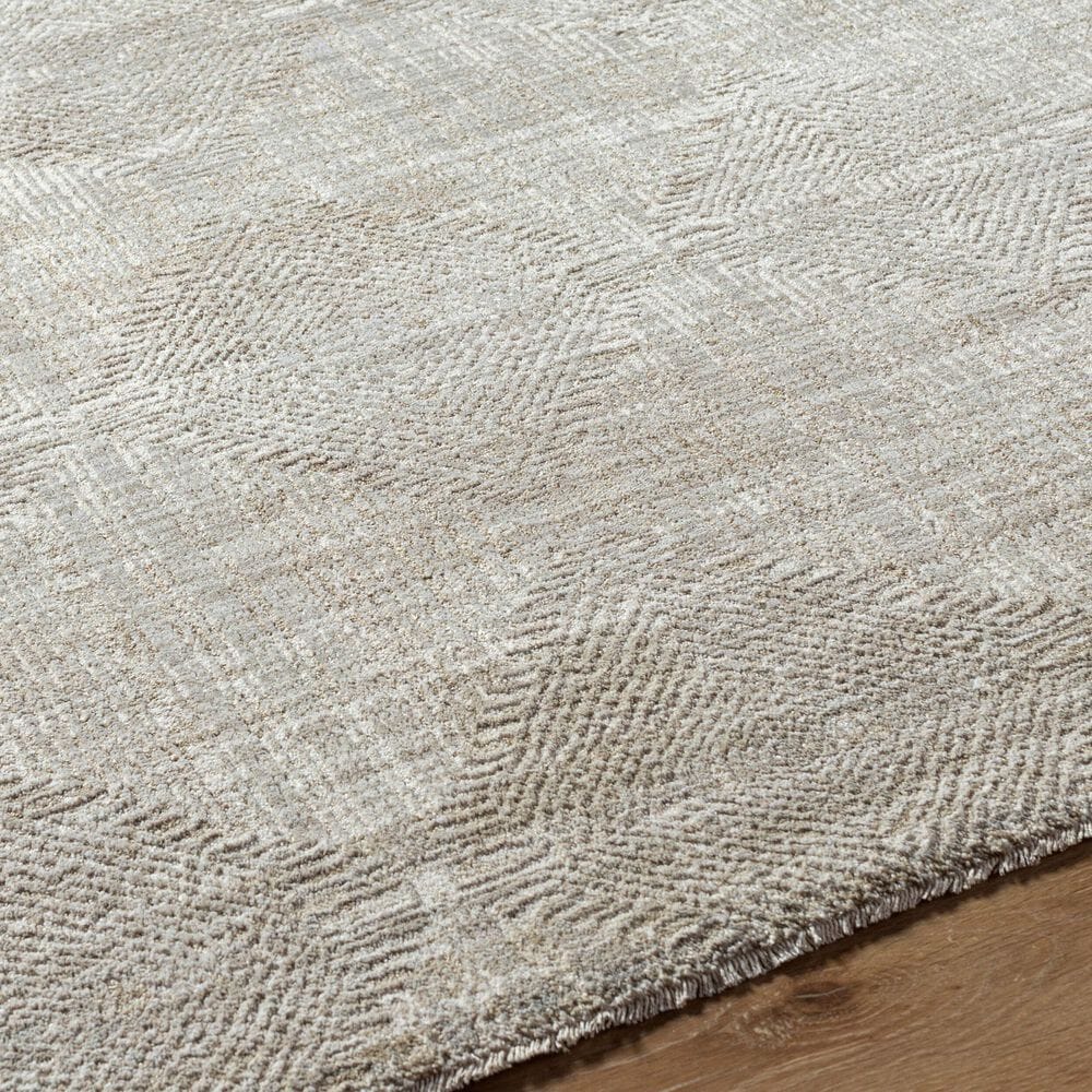 Surya Masterpiece Light Gray, Cream and Medium Gray 2&#39;7&quot; x 10&#39; Runner, , large