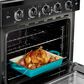 Unique Appliances Classic Retro 30" Radiant Electric Glass Top Convection Range in Midnight Black, , large