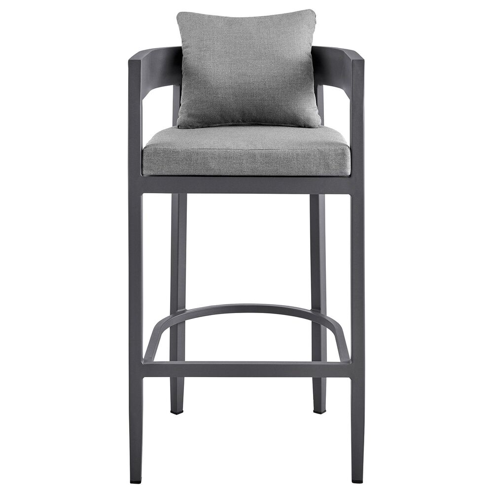 Armen Living Argiope Patio Counter Height Bar Stool in Dark Gray, , large