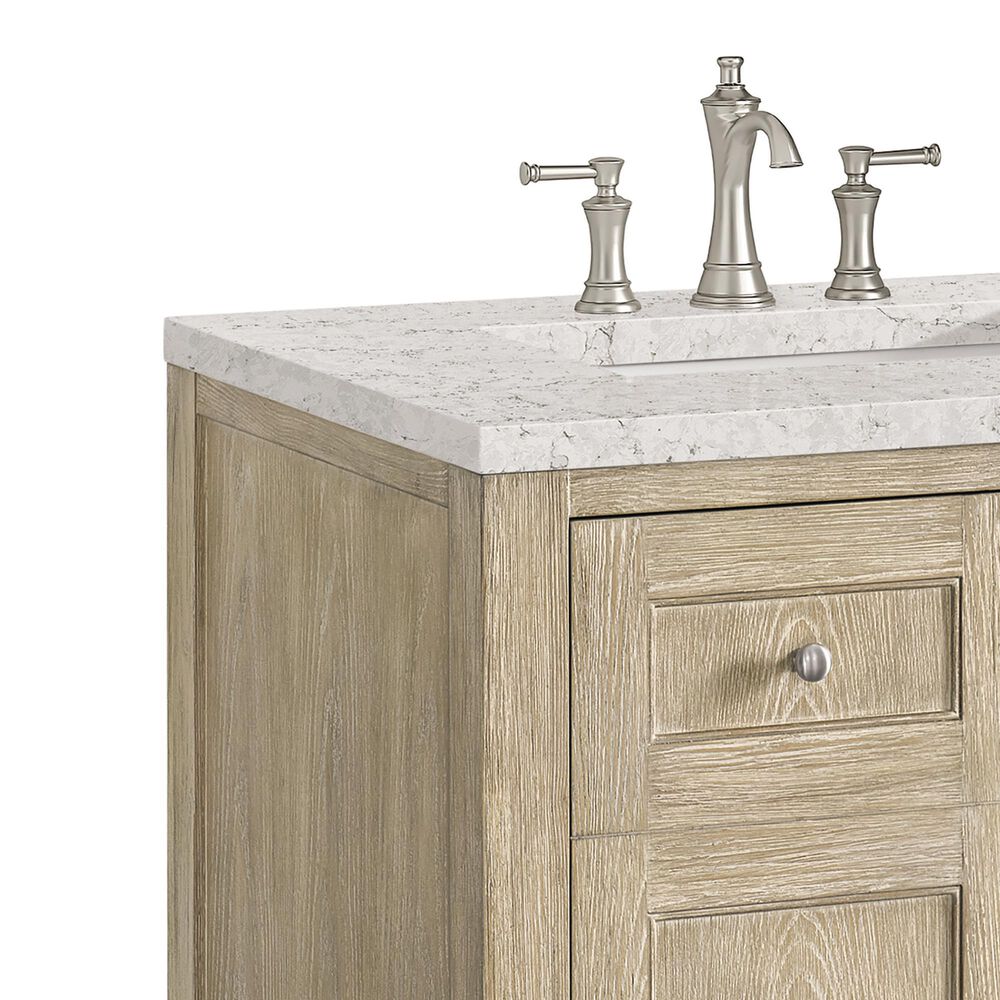 James Martin Vanities Breckenridge 30&quot; Single Vanity in Whitewashed Oak with 3 cm Eternal Jasmine Pearl Quartz Top, , large