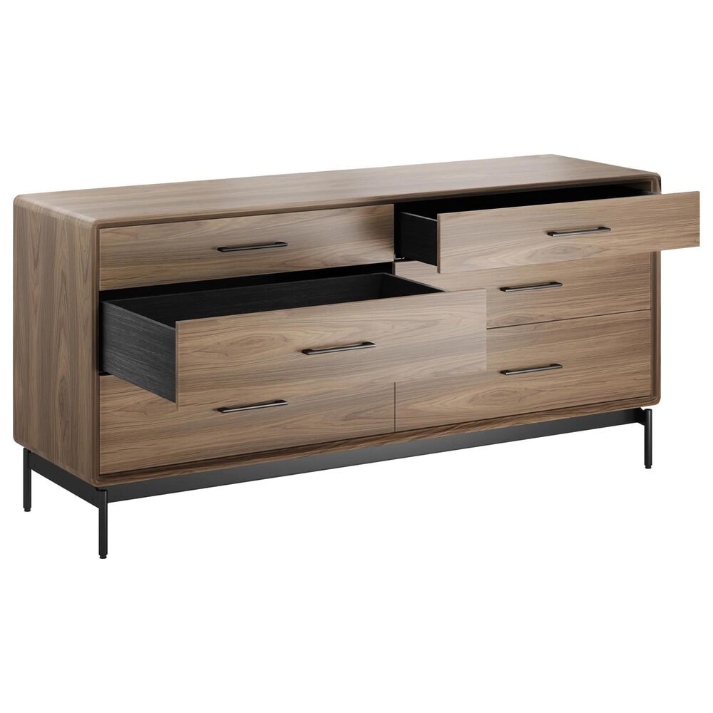 BDI LINQ 4-Piece King Bedroom Set in Natural Walnut, , large