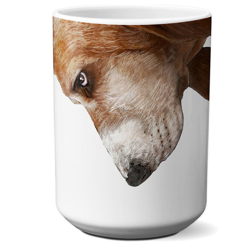 American Brand Studio 15 Oz Basset Hound Snout Mug in White, , large