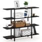 HOMLUX Turn-N-Tube 4-Tier Wide Display Shelf in Espresso and Black, , large