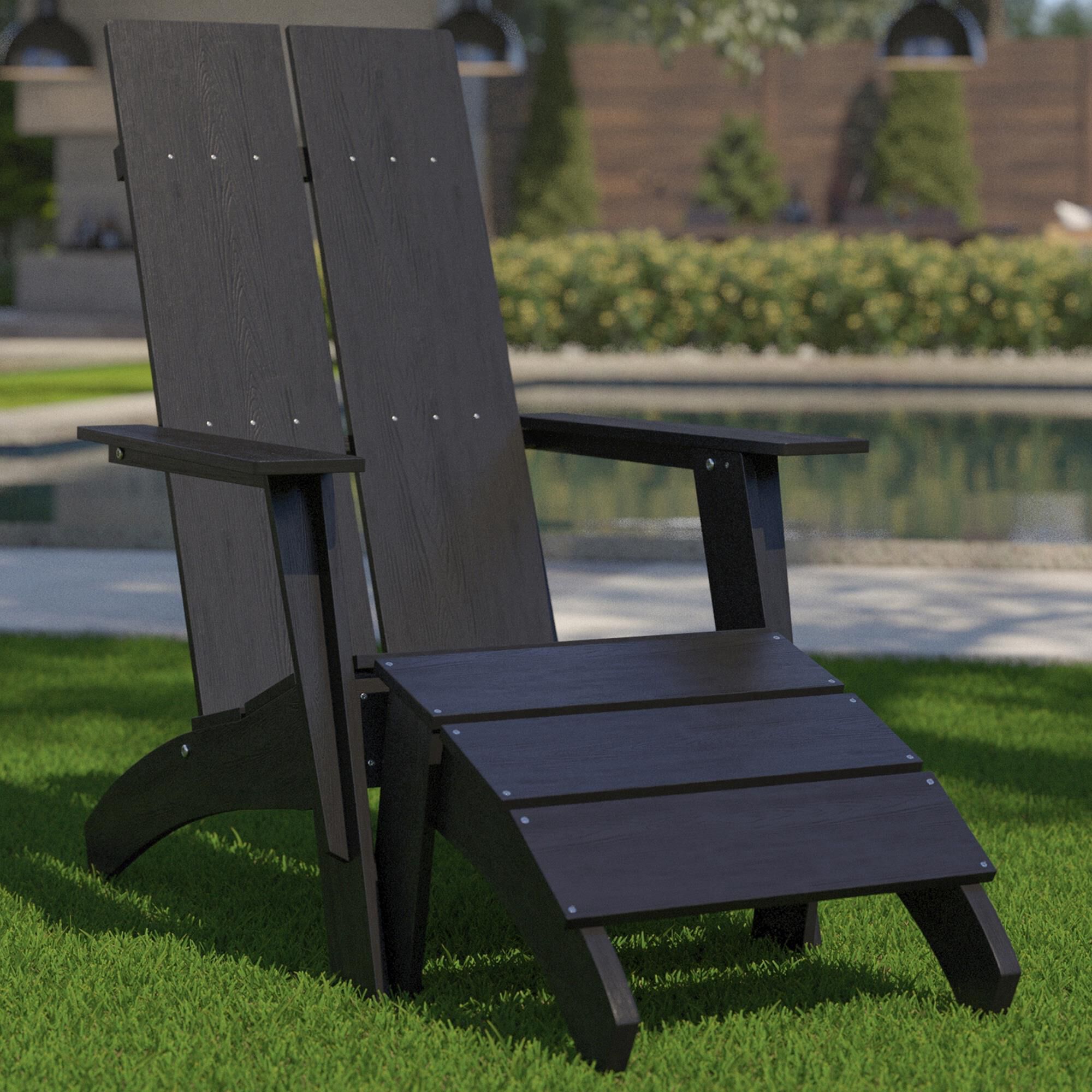 Adirondack chair sales and footrest