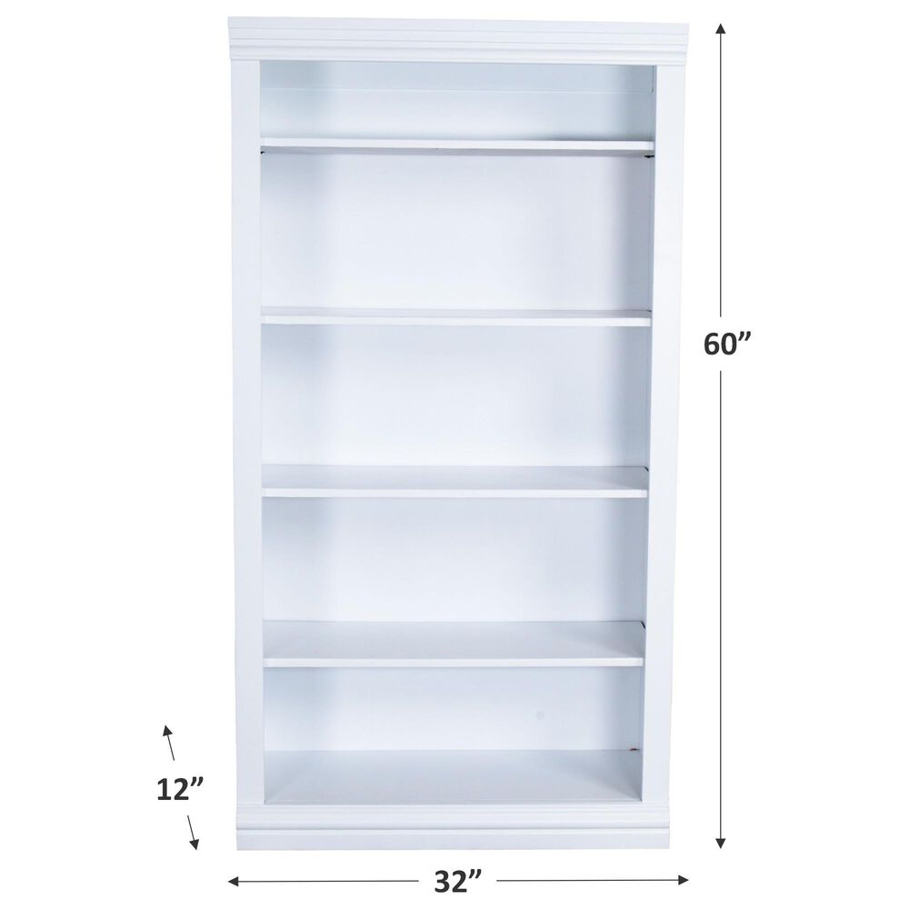 Cal-Baja Furniture DZ 60&quot; Bookcase in White, , large