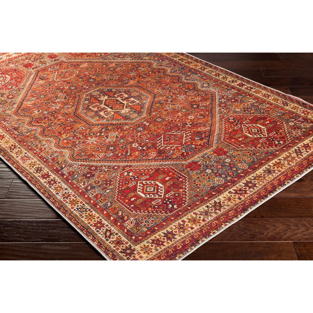 Surya Amelie AML-2339 7&#39;10&quot; x 10&#39;2&quot; Red, Orange, Brick, Saffron, Charcoal and Wheat Area Rug, , large