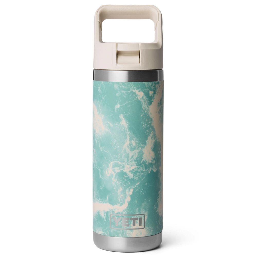 YETI Rambler 18 Oz Water Bottle with Color-Matched Straw Cap in Sea View, , large