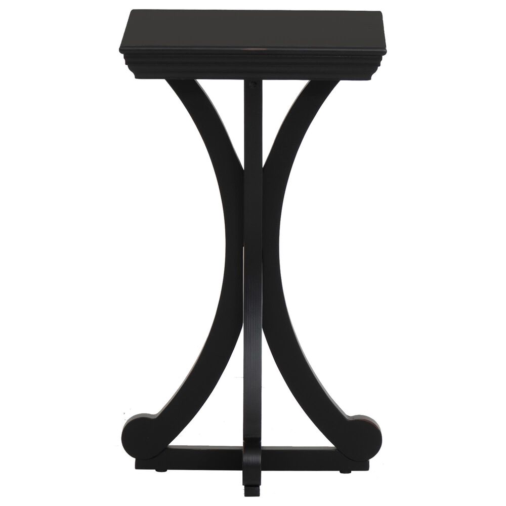 Linden Boulevard Dylan Sculptural Pedestal End Table in Black, , large