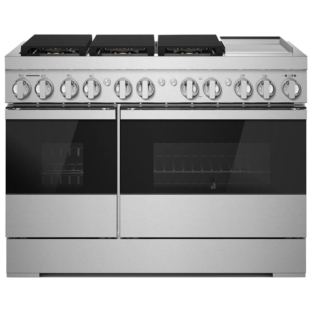 JennAir Noir 48" Professional Range with Gas Grill in Stainless Steel, , large