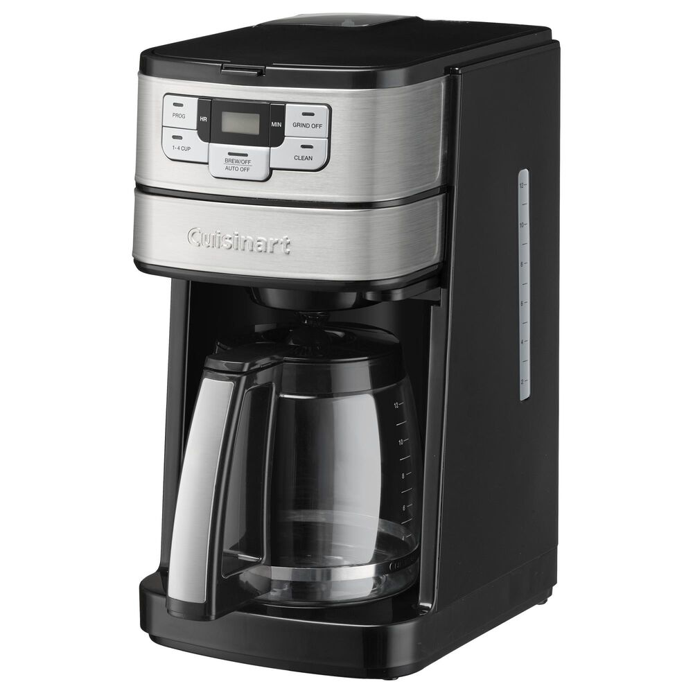 Gourmia Grind & Brew Coffee Maker with Integrated Grinder Black 12 Cups (G)