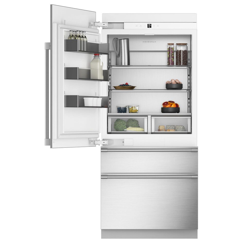 Monogram 20.1 Cu. Ft. Built-In Bottom Freezer Refrigerator with Left Hinge in Panel Ready, , large