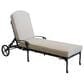 GatherCraft Geneva Patio Chaise Lounge with Cushion in Linen Beige, , large