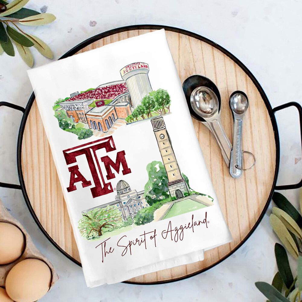 Valiant Gifts Texas A&M Tea Towel in Aggie Maroon, , large