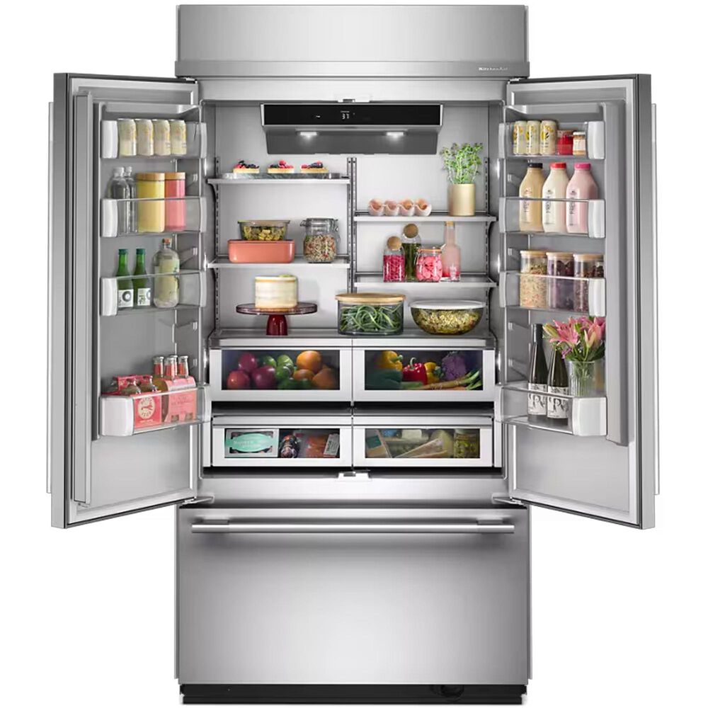 KitchenAid 24.2 Cu. Ft. French Door Bottom Mount Refrigerator in PrintShield Stainless Steel, , large