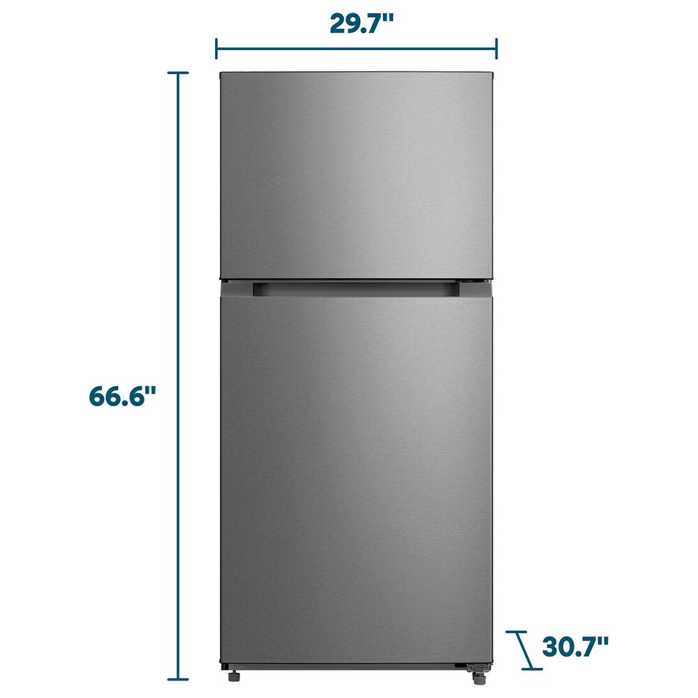 Element 18.1 Cu. Ft. Top Freezer Refrigerator in Stainless Steel, , large