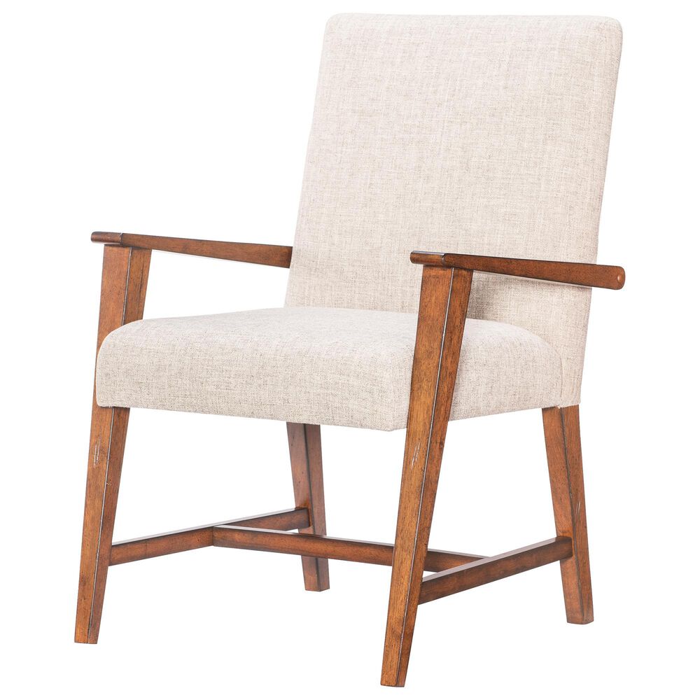 Legacy Classic Furn Direct Shp Fenmore Upholstered Arm Chair in Mocha and Distressed Cherry, , large