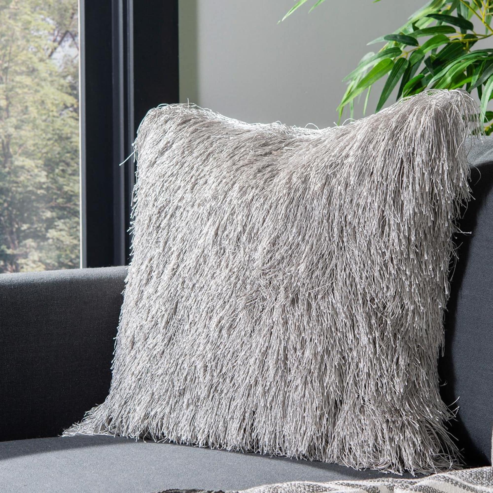 Silver throw pillows hot sale