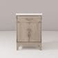 Lexora Home Laurel 24" Single Bathroom Vanity in Grey Oak with White Acrylic Top and Rectangular Sink, , large