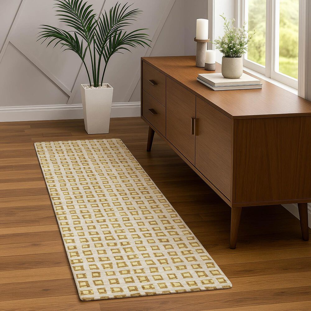 Dalyn Rug Company The Reserve TR4 Gold 2&#39;3&quot; x 7&#39;6&quot; Indoor/Outdoor Runner, , large