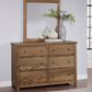 Viceray Collections Fundamentals 6-Drawer Dresser in Natural, , large