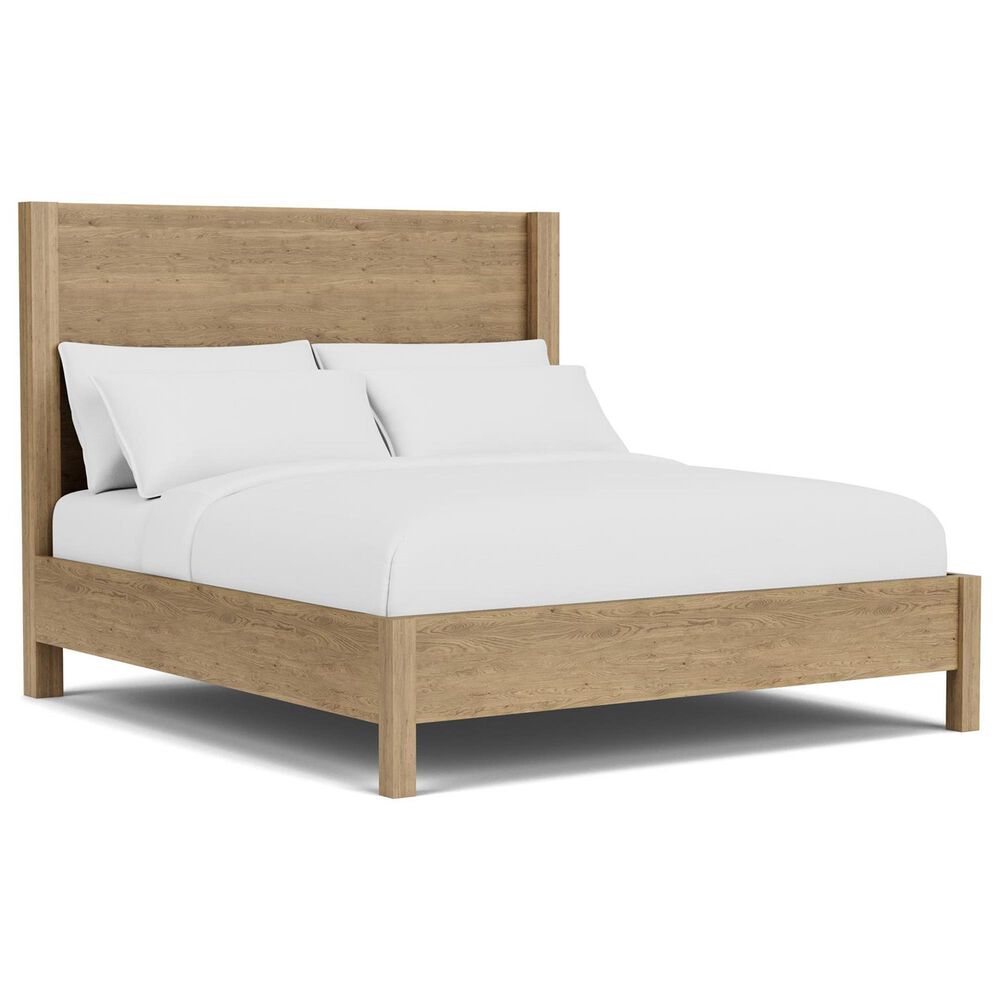 Riverside Furniture Davie Queen Wood Panel Bed in Pale Oak, , large