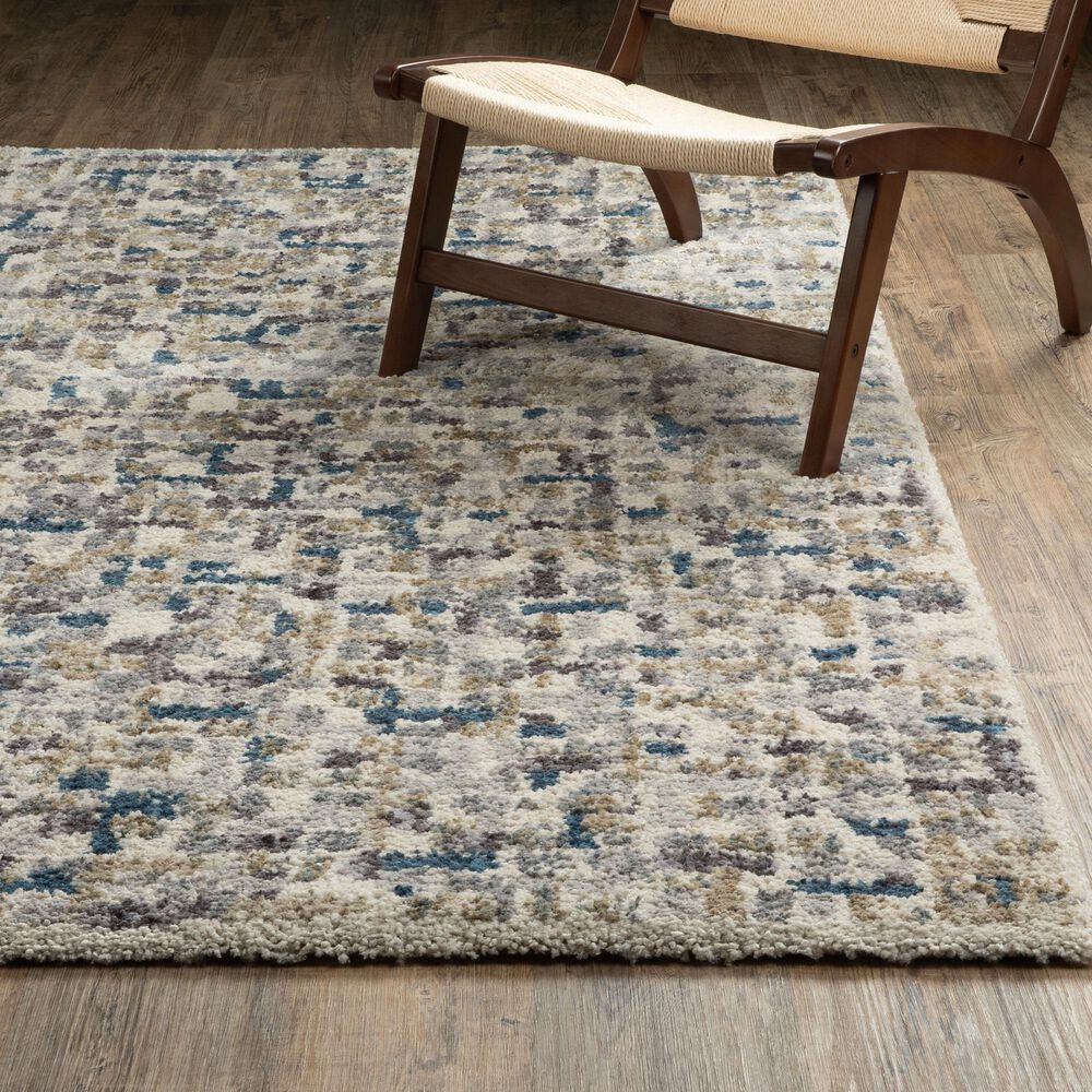 Oriental Weavers Aspen Ivory and Blue 7'10" x 10'10" Area Rug, , large