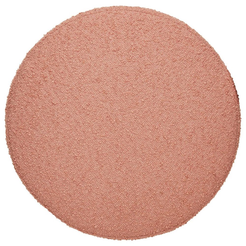 Teak Interiors Upholstered Stool in Pink, , large