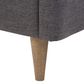 Baxton Studio Hannah Queen Platform Bed with Walnut Frame in Dark Grey, , large