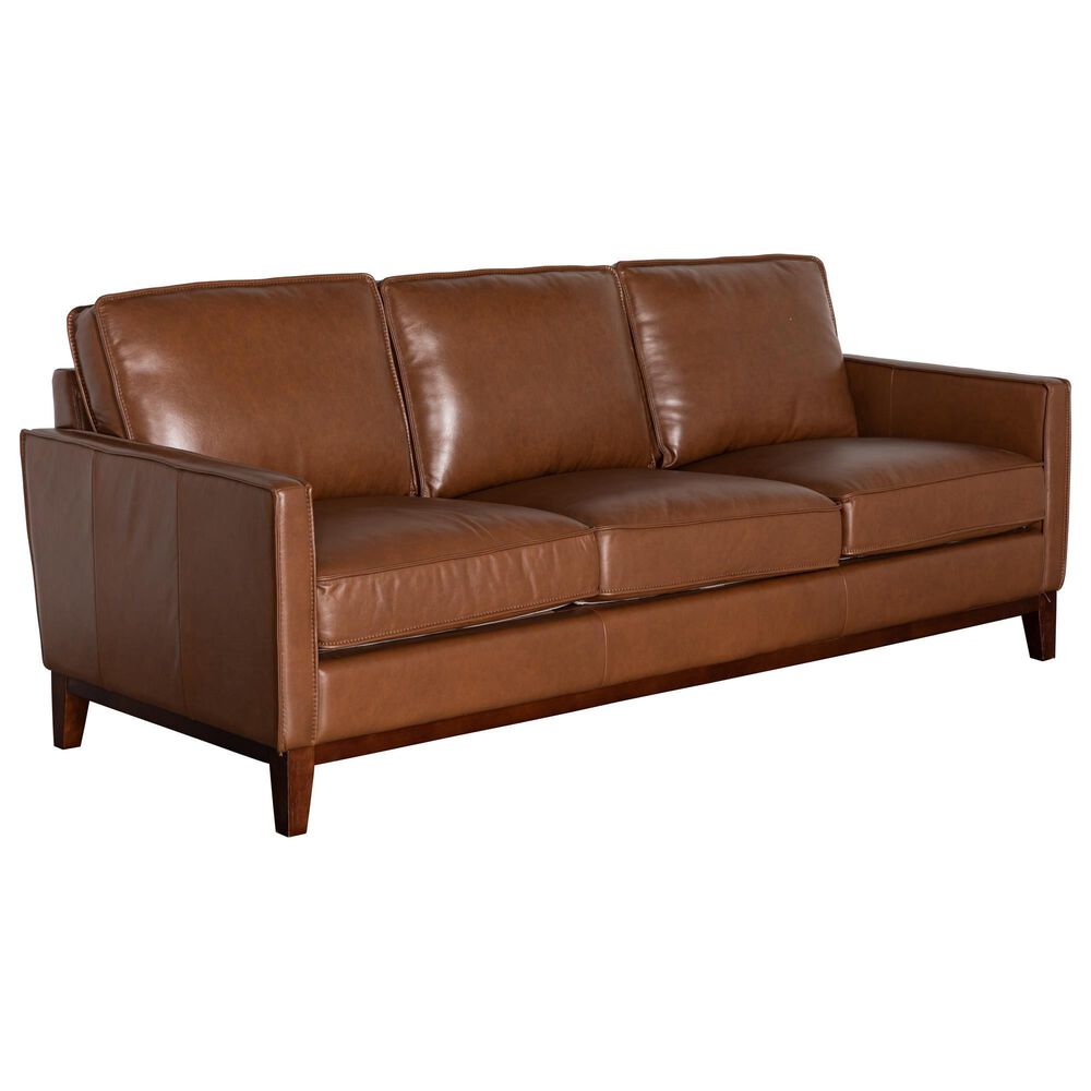Italiano Furniture Weston 3-Piece Stationary Leather Living Room Set in Highland Brown, , large