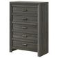 Crown Mark Valor 5-Piece Twin Bedroom Set in Gray, , large