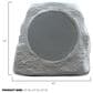 Ion Glow Stone Link Solar Rechargeable Rock Speaker in Gray, , large