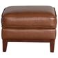 Italiano Furniture Weston Leather Ottoman in Highland Brown, , large