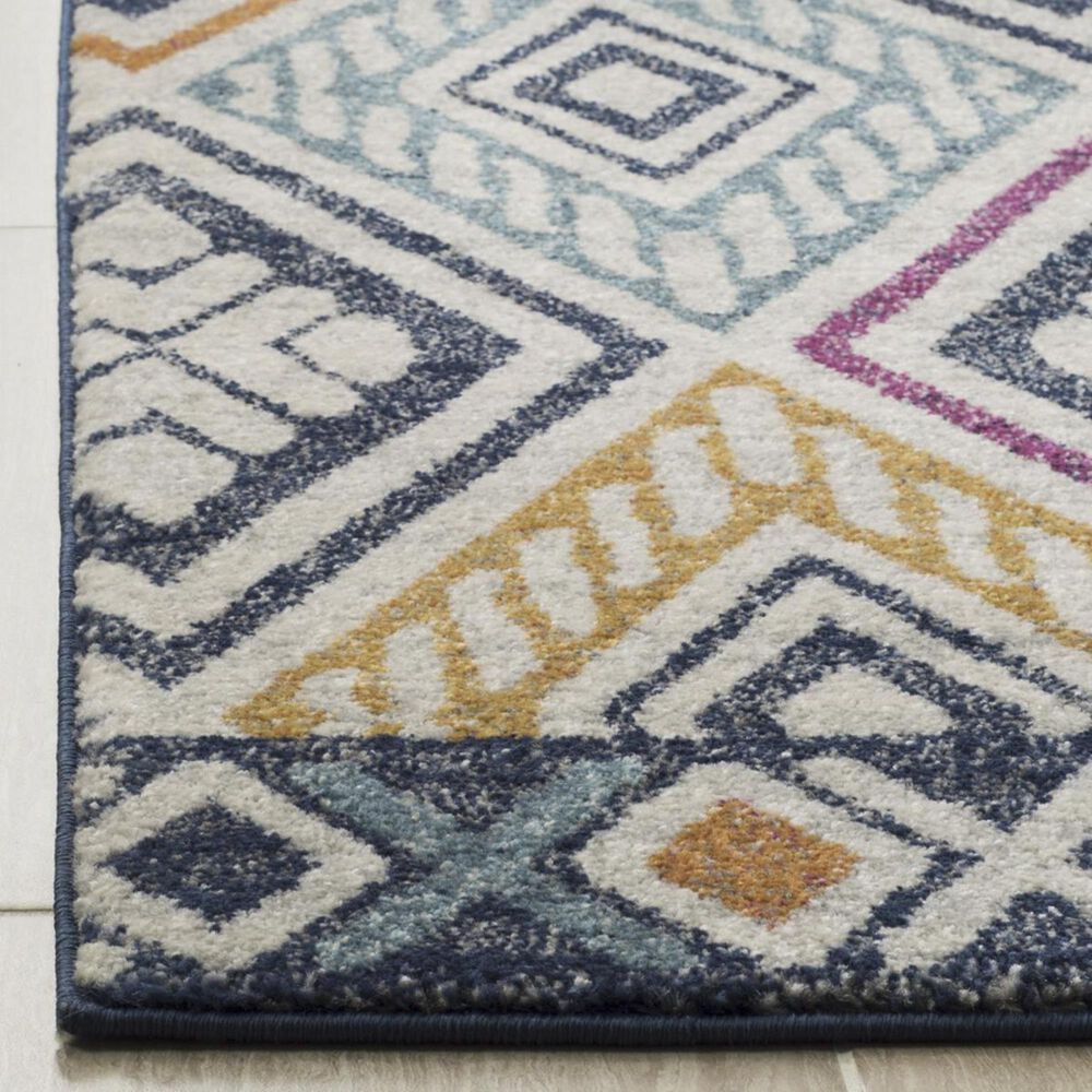 Safavieh Evoke EVK286N 5&#39;1&quot; x 7&#39;6&quot; Navy and Ivory Area Rug, , large