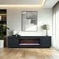 Legends Home Stardust 89" Fireplace Console with Fireplace Insert in Seal Skin Black, , large
