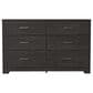 Ashley Belachime 6 Smooth-Gliding Drawer Dresser in Dark Charcoal, , large