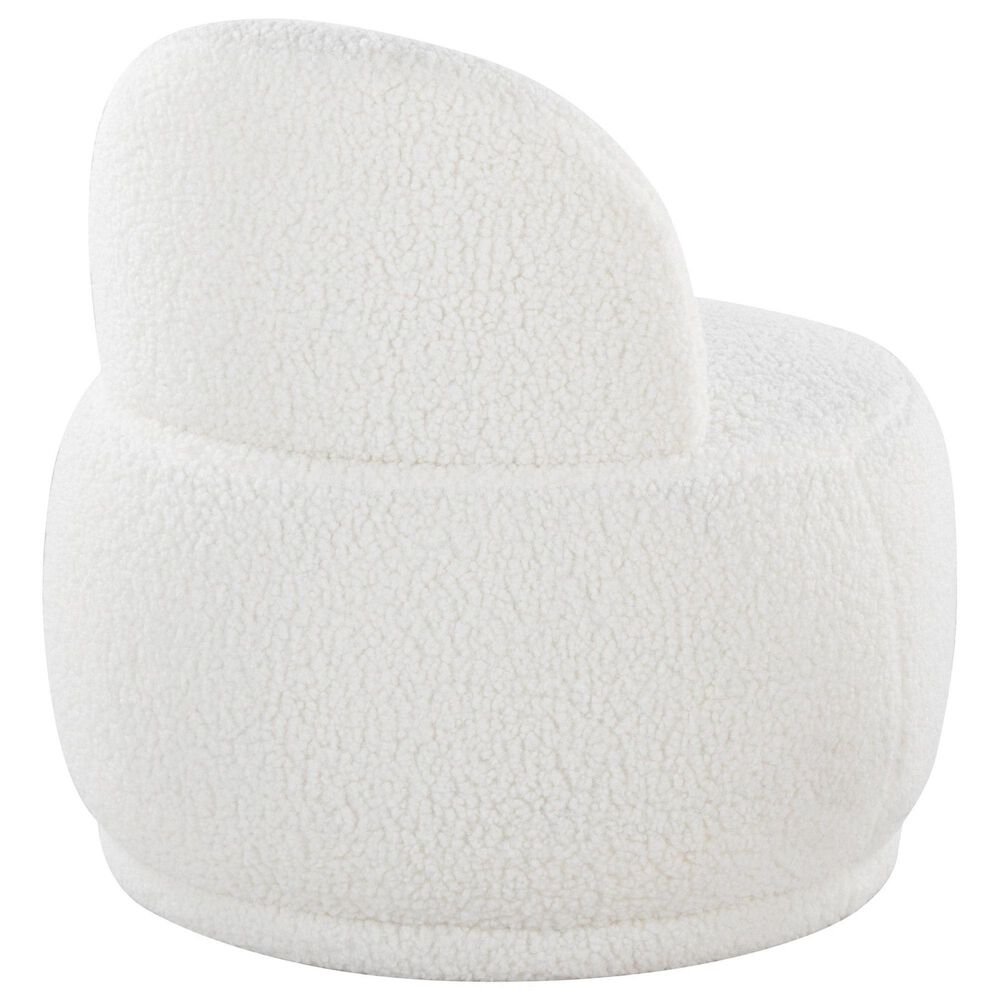 Lumisource Kimi Accent Chair in White Sherpa, , large