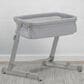 Delta Bedside Bassinet Sleeper in Grey Stripes, , large