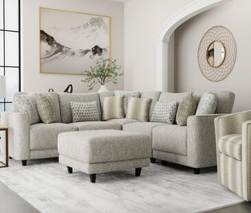 Henderson Breckenridge 5-Piece Stationary Sectional in Tatum Driftwood, , large