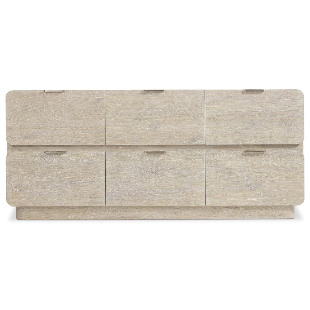 Bernhardt Antibes 4-Piece Queen Upholstered Panel Bedroom Set in Roz with USB Ports, , large