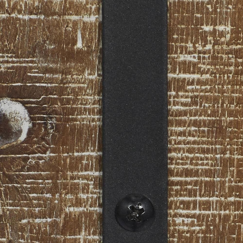 Maple and Jade Pillar Geometric Wall Sconce with Wood Back Mount in Brown and Black, , large