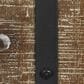 Maple and Jade Pillar Geometric Wall Sconce with Wood Back Mount in Brown and Black, , large