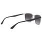 Rayban Glasses Sunglasses with Grey Gradient Lenses in Polished Black on Silver, , large