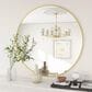 HOMLUX 20" Round Wall Mirror in Gold, , large