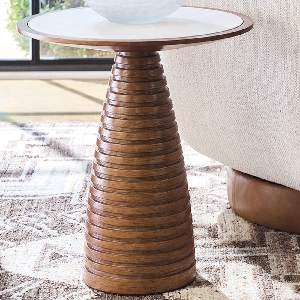 Lexington Furniture La Costa Ortega Accent Table in Anticato and Sierra Tan, , large