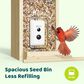Birdfy Bird Feeder Ebony with Smart Camera and Solar Panel in Brown and Black, , large