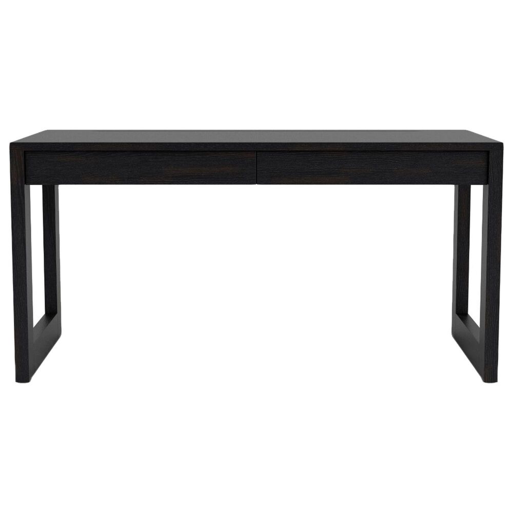 Riverside Furniture Westwood Dark Writing Desk in Ebony Whiskey Oak, , large