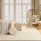Nourison Pure Angles Ivory 7"9" x 9"9" Area Rug, , large