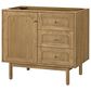 James Martin Vanities Laurent 36" Single Bathroom Vanity in Light Natural Oak with 3 cm White Zeus Quartz Top and Rectangular Sink, , large